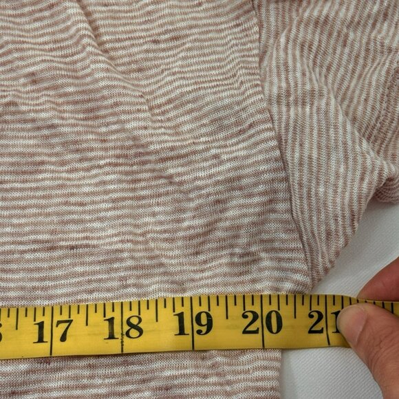 Sigrid Olsen Linen Tshirt Top Women Size XS Casual Comfy Slouchy Striped Summer - Picture 11 of 12
